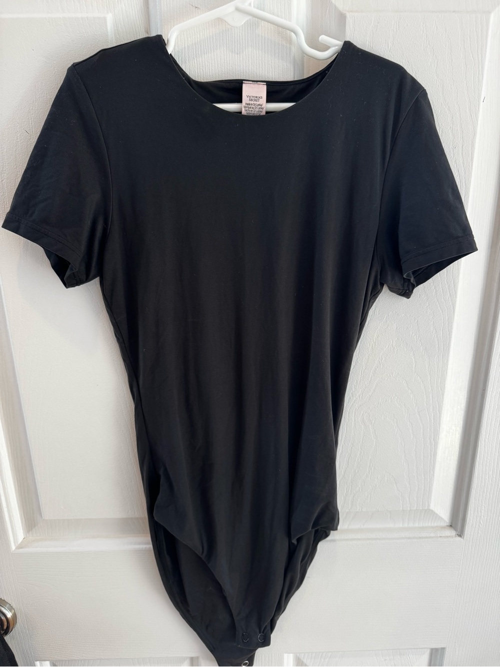 Victoriaโs Secret Women's Black Short-Sleeve Bodysuit